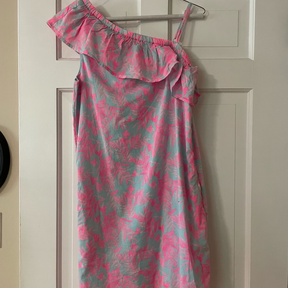 Vineyard Vines Girls One Shoulder Dress